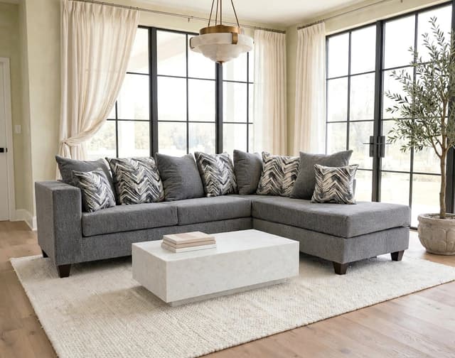 110-Charcoal Sectional — photo 2