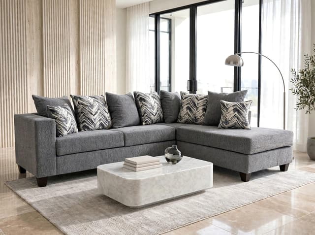 110-Charcoal Sectional — photo 3