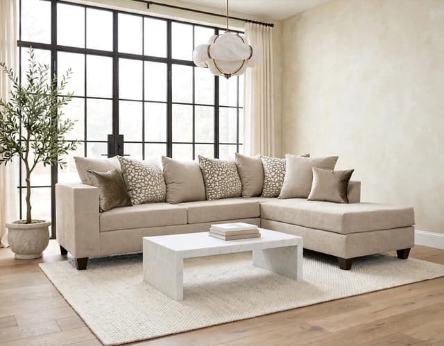110-Hollywood Beige Sectional — photo 2