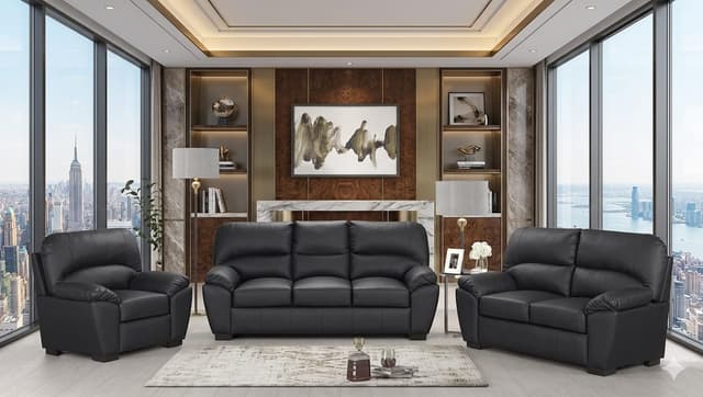 Tiffany Black - 3PC Living Room Set — photo 1