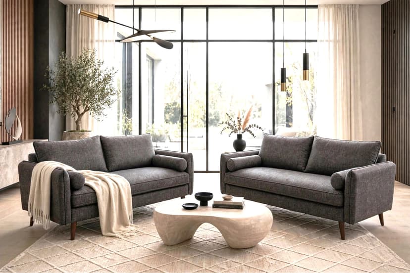 Vanti Grey - 2PC Living Room Set