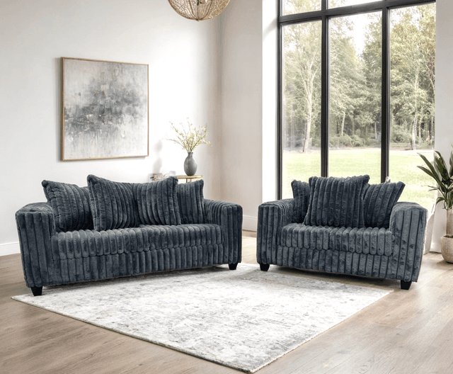 510 Charcoal - Sofa & Loveseat Set — photo 2