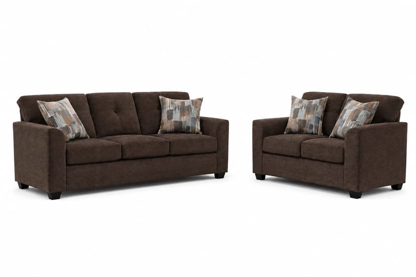 Washington 3000 Chocolate Sofa & Loveseat
