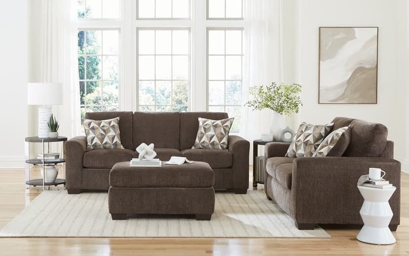 198 Nutmeg Sofa & Loveseat Set