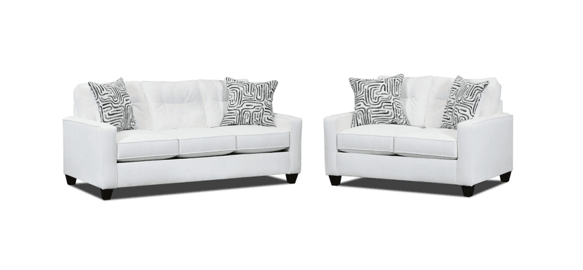 710 Cream Sofa & Loveseat Set