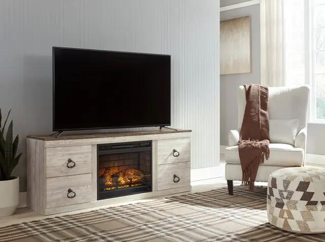 EW0267-268 - TV Stand w/Fireplace 60" L — photo 1