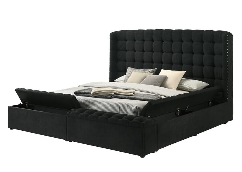 Madonna Black Platform Bed