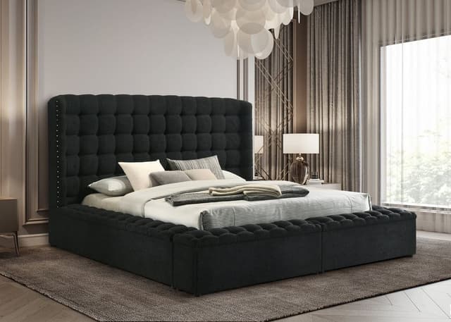 Madonna Black Platform Bed — photo 2