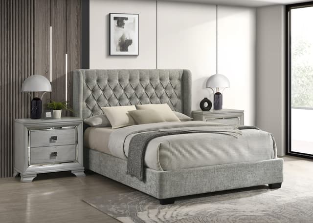 Daphne Bed Light Grey Tweed — photo 1