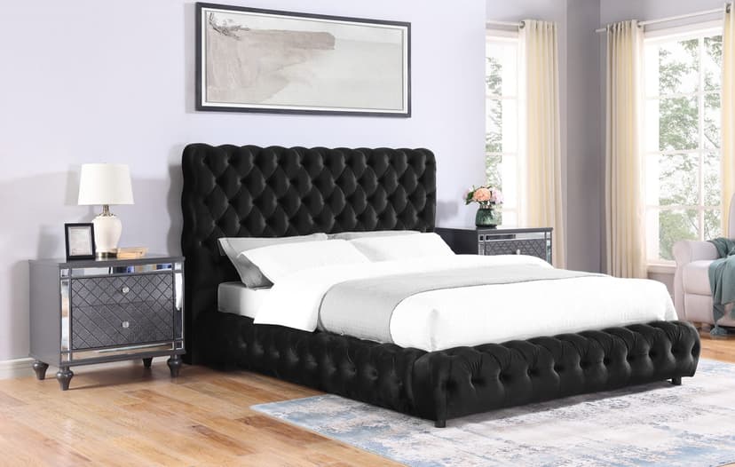 Flory Platform Bed -Black