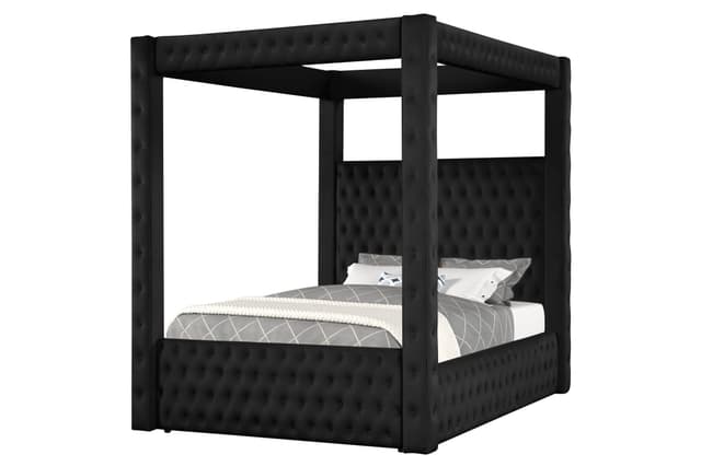 Annabelle Qn Bed Canopy Slat Blk — photo 2