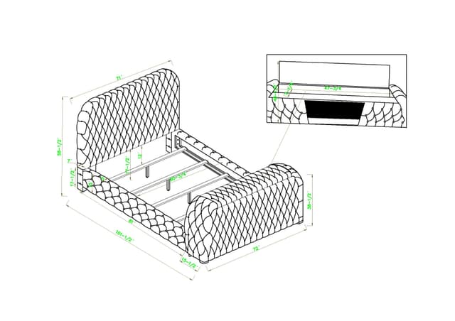 Natalia Bed Grey — photo 1