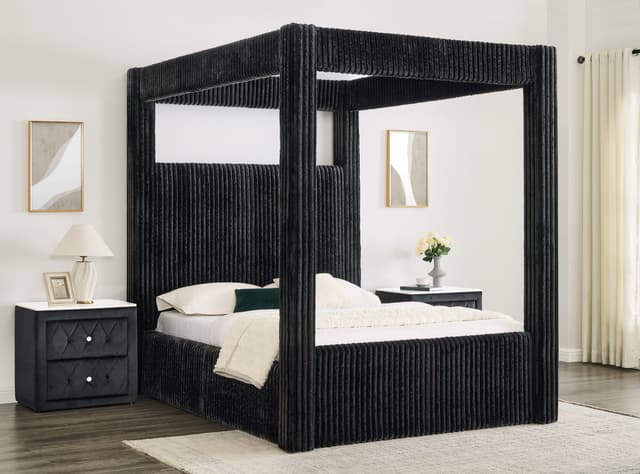 Carla Bed H/F Canopy Black — photo 2