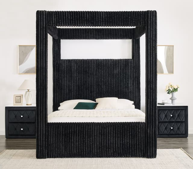 Carla Bed H/F Canopy Black — photo 3