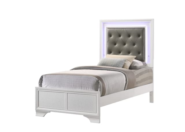 Lyssa Led Bed Footboard Frost — photo 2