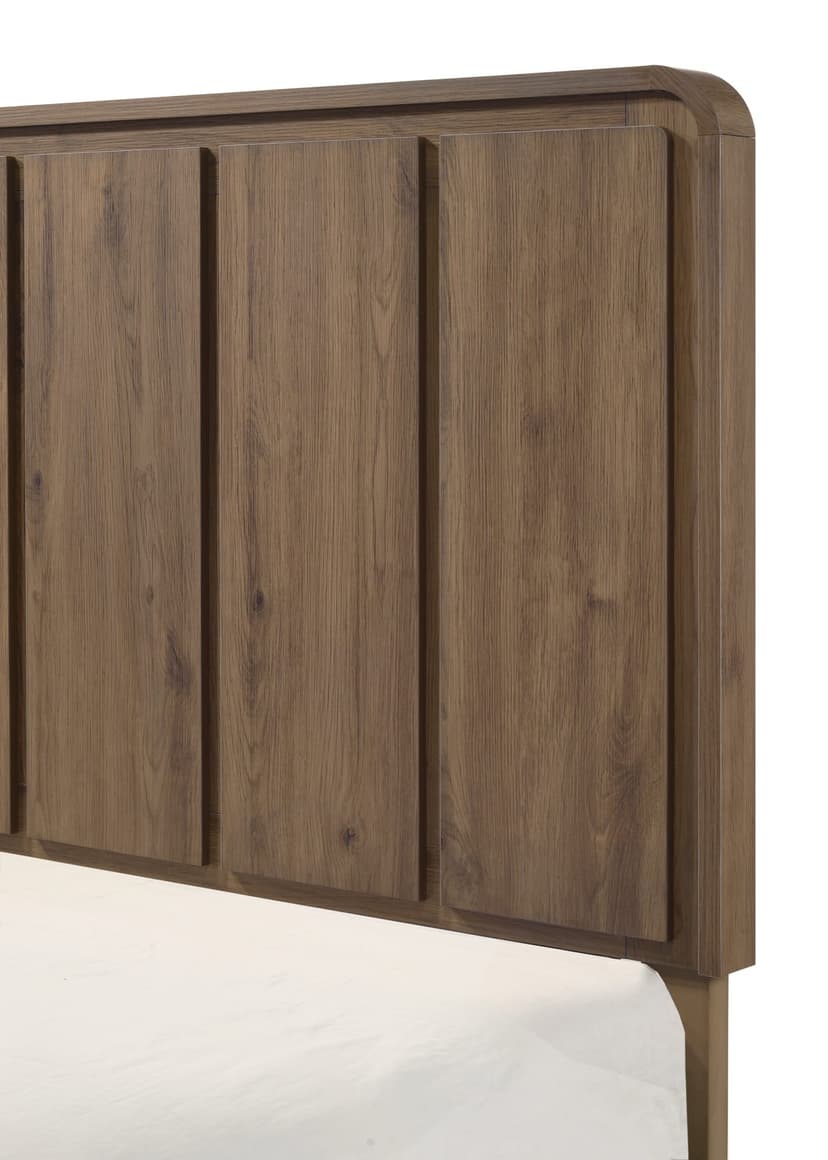 Nyomi Kg Panel Bed-L.brown