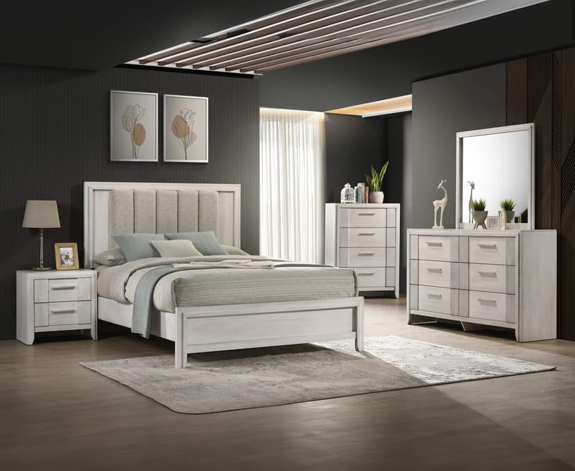 Carlton Bed White Mist