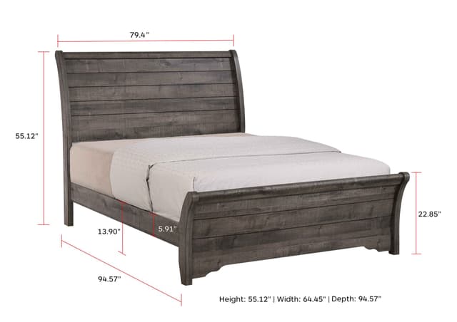 Coralee Bed Grey — photo 1