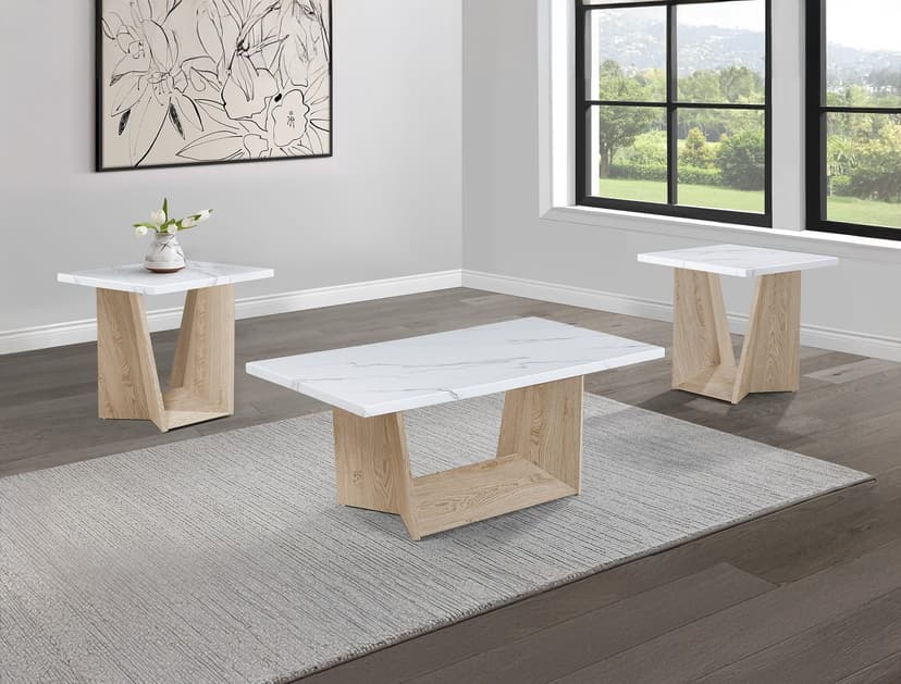 Adea 3-PIECE Cocktail Set-White Oak