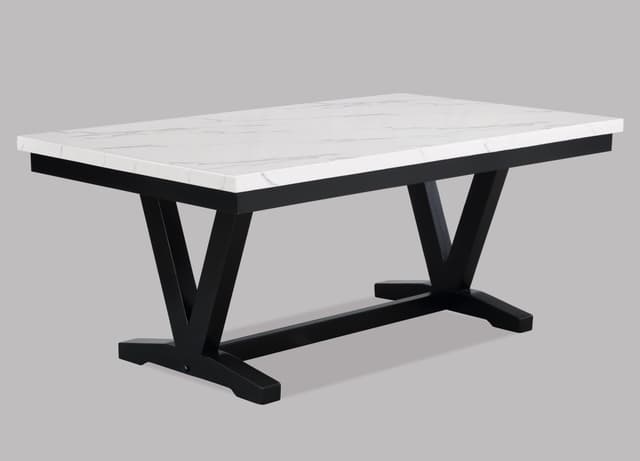 Tanner Dining Table Faux Carrara Mbl — photo 1