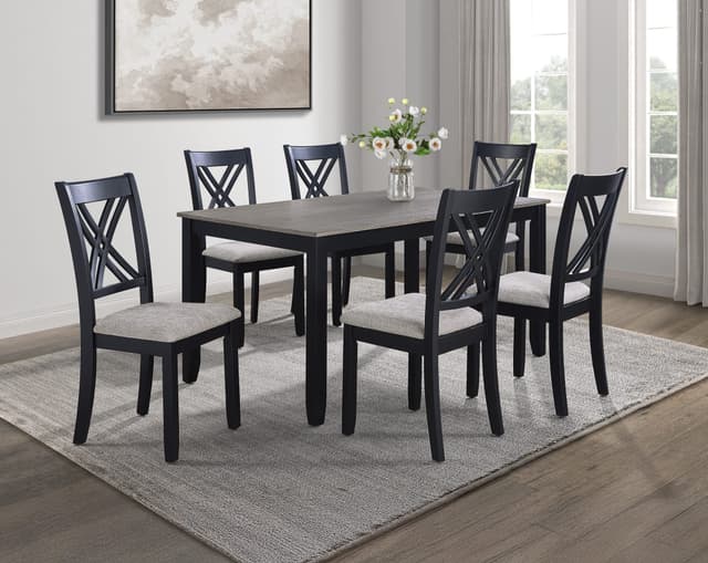 Eloise 7-PIECE Dinette Set Light Grey — photo 1
