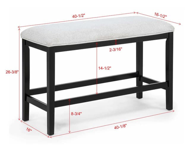 Sebastian Counter Height Bench — photo 2