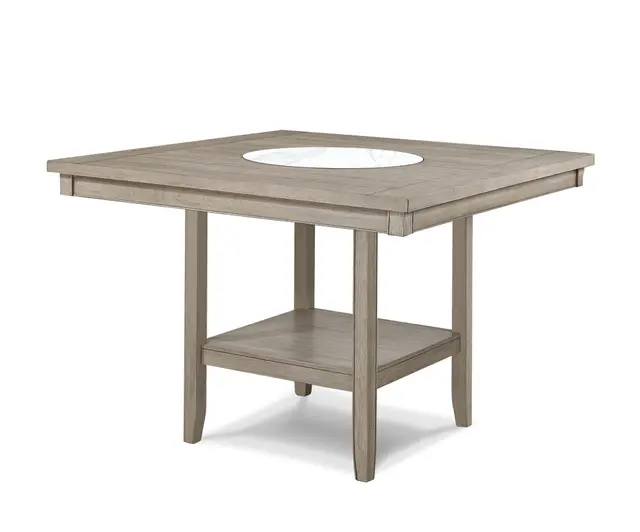 Fulton Ct Table Wh Oak with Mbl Lzssn — photo 1