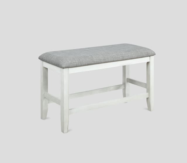 Fulton Counter Height Bench White — photo 1