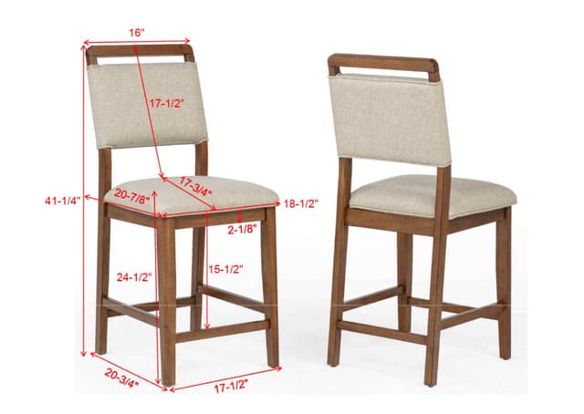Blanche Counter Height Chair Brown — photo 3