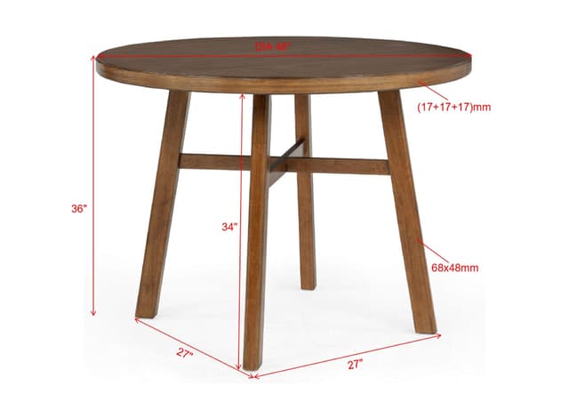 Blanche Round Counter Height Table Brown — photo 3