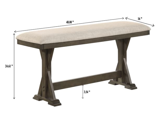 Lloyd Counter Height Bench (2837-BENCH-OT) — photo 3