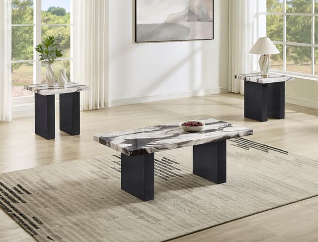 Vega 3-PIECE Faux Mbl Cocktail Set — photo 1