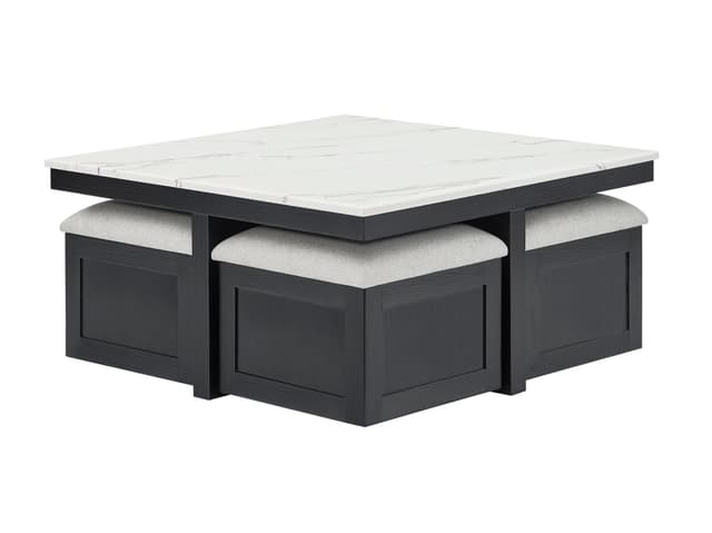 Marta Coffee Table with 4 Storage Ottomans — photo 2