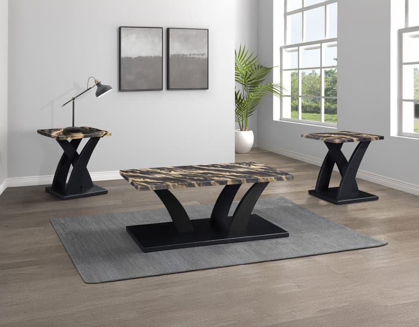 Zion 3-PIECE Faux Marble Cocktail Set Gdbk