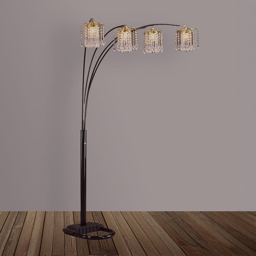 Rain Drop Arc Lamp 84 H Black