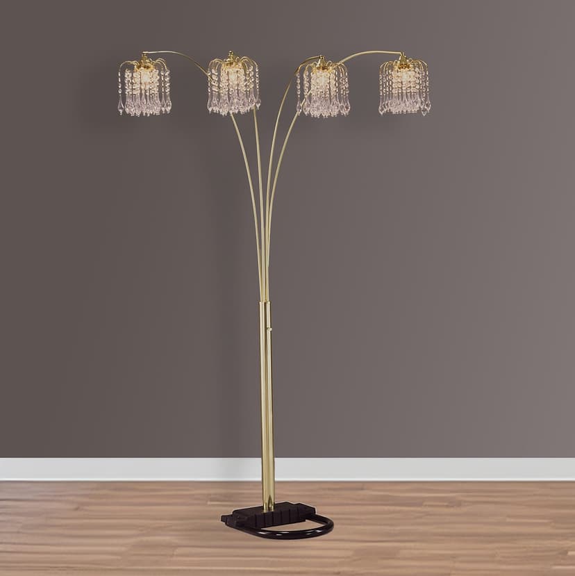 Rain Drop Arc Lamp 84 H Gold