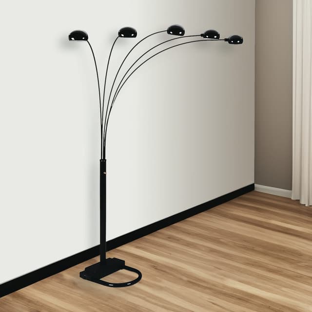 Peacock Shade Floor Lamp Bk 82 H — photo 1