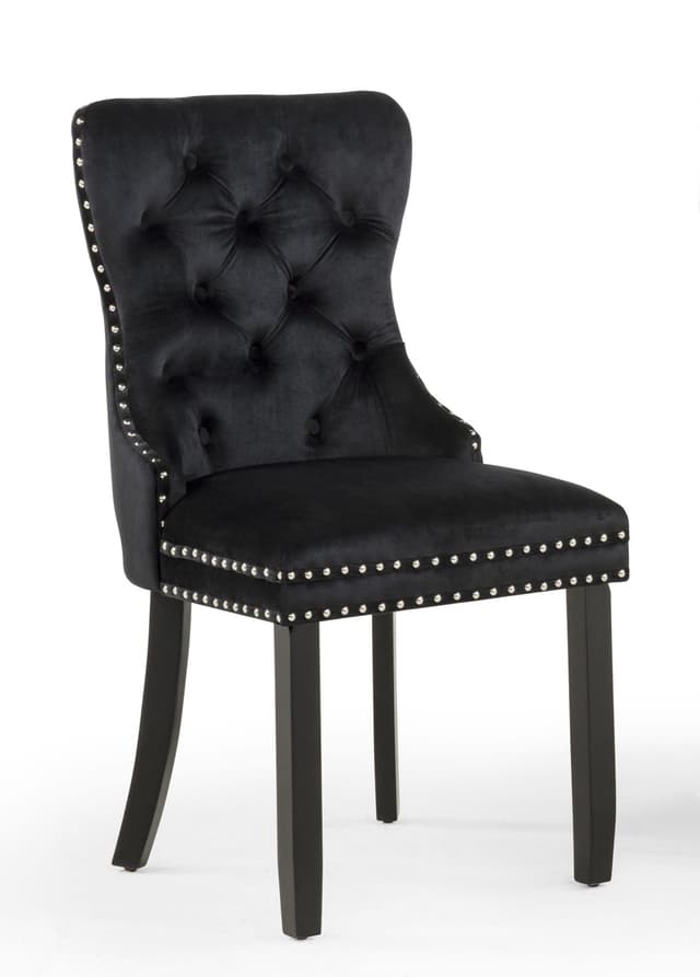 Arabella Accent Chair Black Velvet — photo 2
