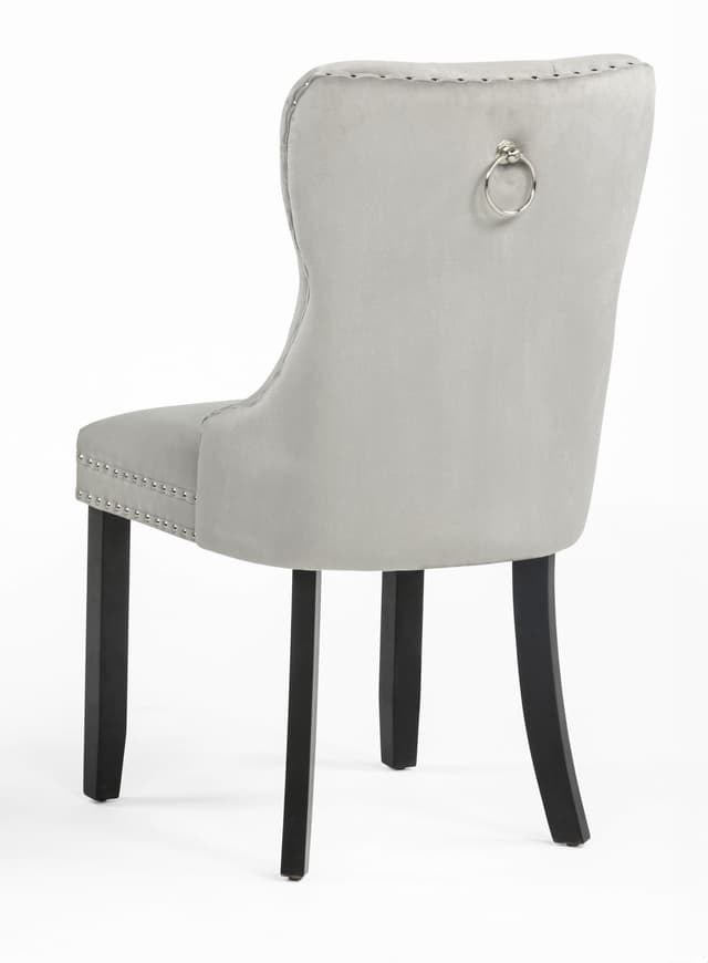 Arabella Accent Chair Light Grey Velvet — photo 3