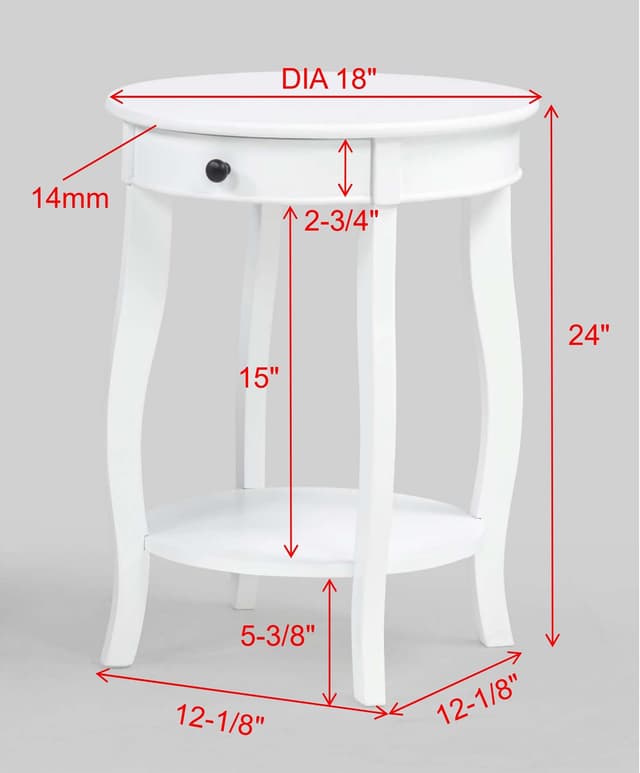 Jacie Chairside Table White — photo 2