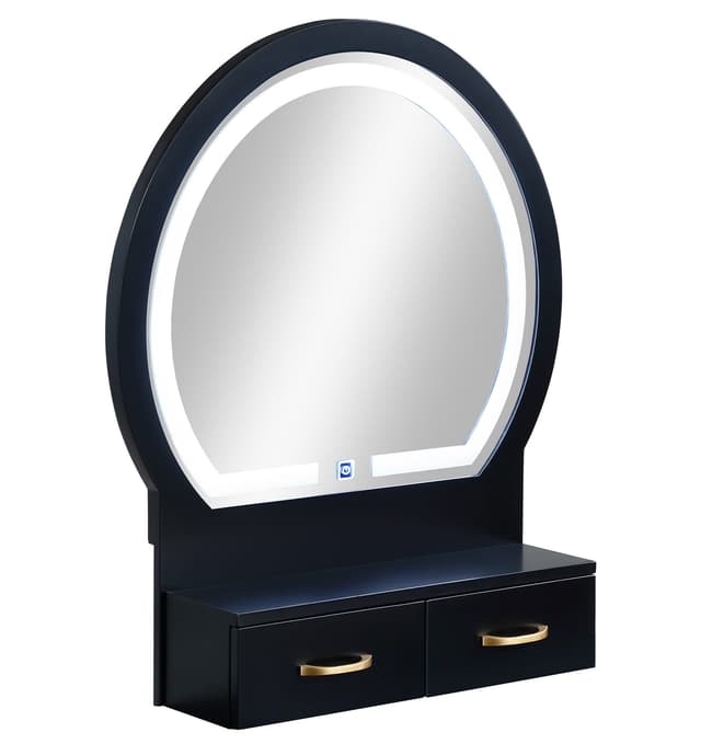 Cecilia Vanity Table & Stool-Black — photo 4