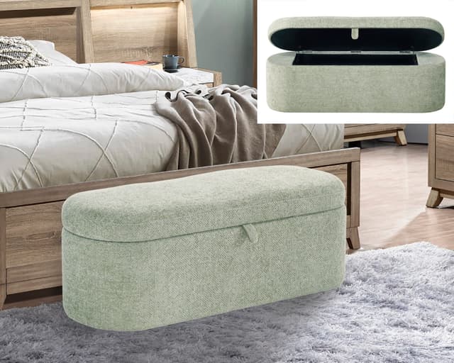 Philipa Storage Bench-L.green Tweed — photo 1