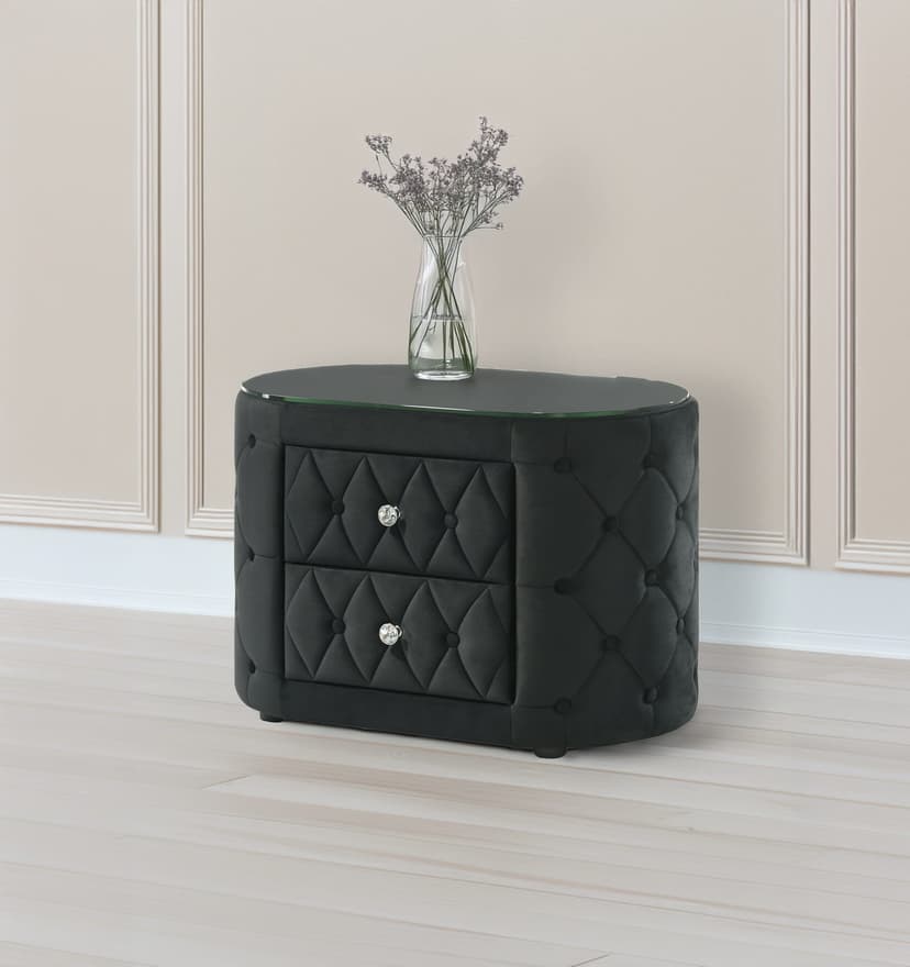 Voltare Nightstand Black