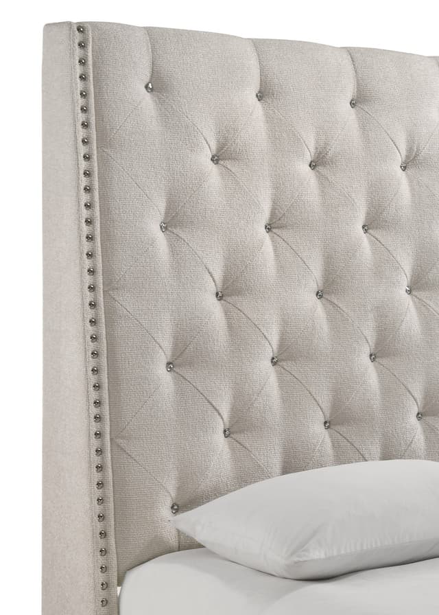 Chantilly K Headboard Oat Tweed — photo 4