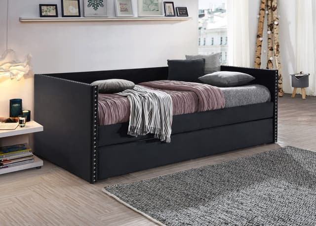 Sadie Daybed Back-Rails-Blk Velvet — photo 2