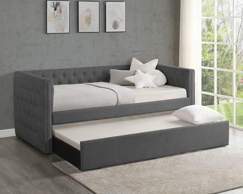 Trina Gunmetal Grey D/Bed Arm Slat
