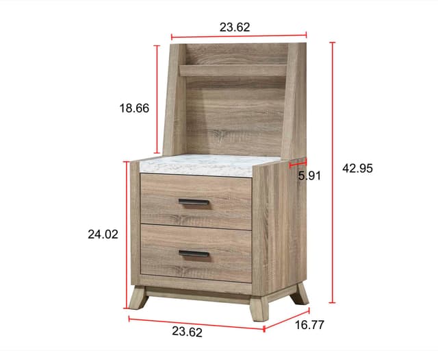 Tilston Nightstand with Wall Panel — photo 4