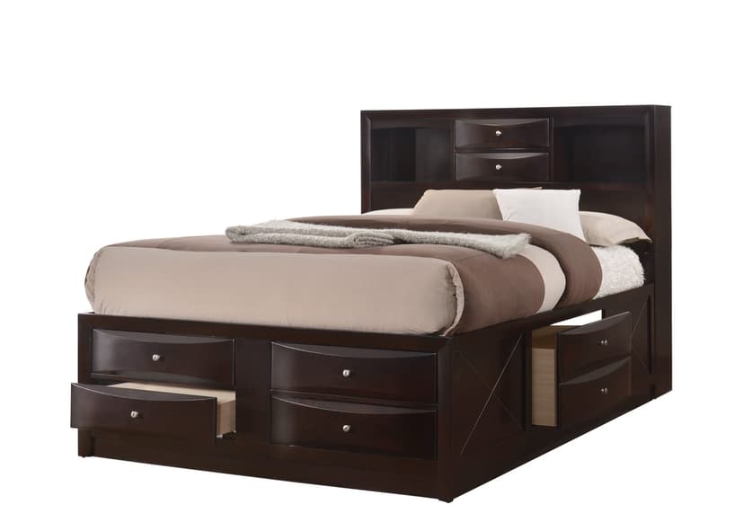 Emily Q Captains Bed Headboard/Footboard D.cherry