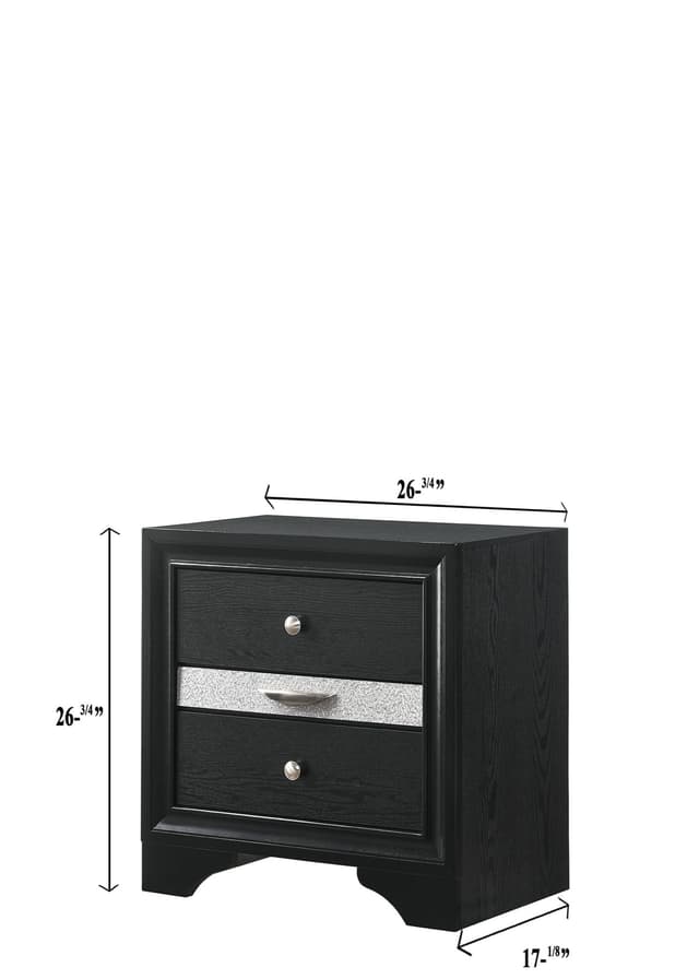 Regata Nightstand Black/Silver — photo 3