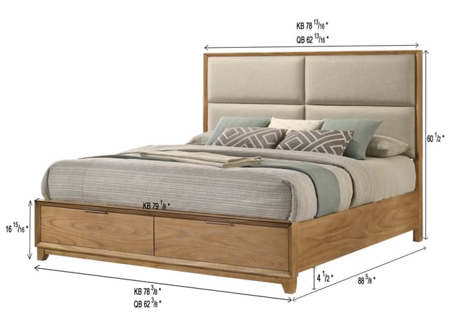 Florian K Platform Storage Bed Headboard — photo 4